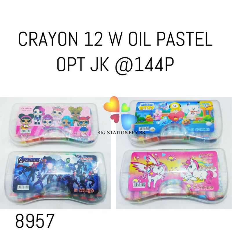 Crayon Besar 12 Warna / Oil Pastel / Krayon Set Murah Anak Anak Lucu