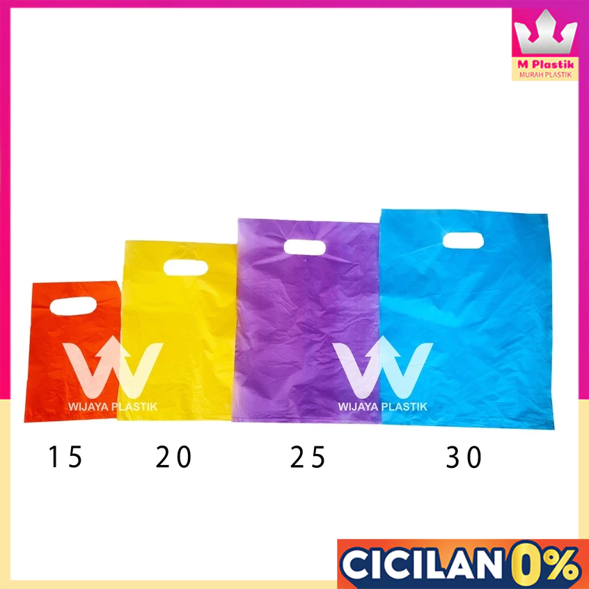 Kantong Kresek HD Oval POLOS ( 20 ) --- 100pcs @Pack | uk 20x30 plastik warna warni packing online o