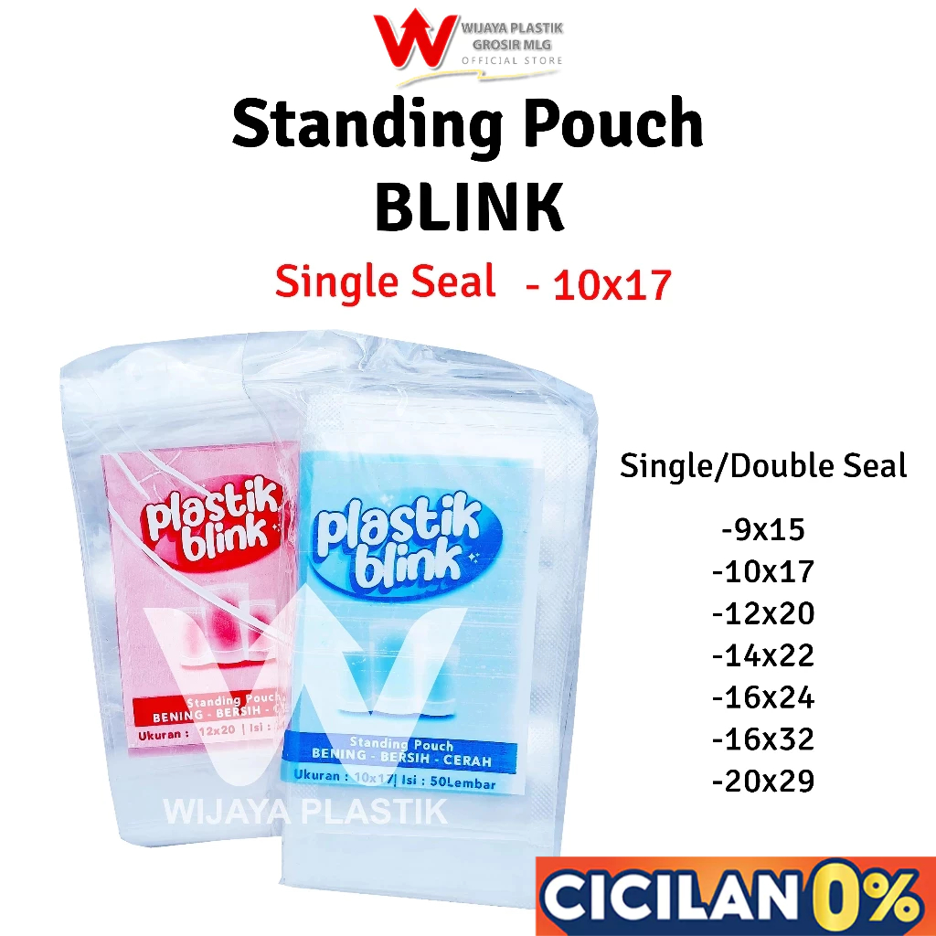 [PROMO] Standing Pouch STP Seal ( SINGLE 10x17 ) [Blutop/Pegasus/Blink] --- 50 pcs @Pack | klip bias