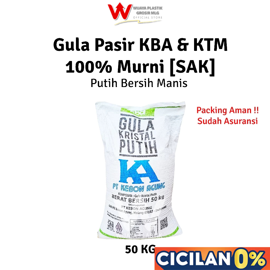 [GROSIR 1 SAK] Gula Pasir 20 24 50 KG @SAK DUS | KBA KTM lokal murni manis 100% Asli & Putih Bersih 