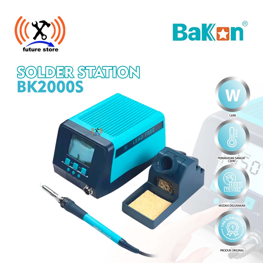 BAKON BK2000S SOLDER STATION DIGITAL ORIGINAL - SOLDER STATION BAKON BK 2000S TEMPERATURE CONTROL OR