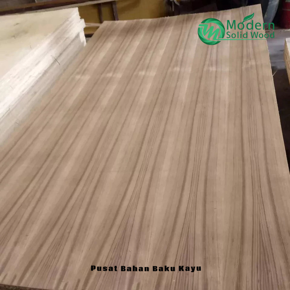 Veneer Plywood Teakwood 3mm | One Face Kayu Jati | Bahan Panel Furniture & Interior