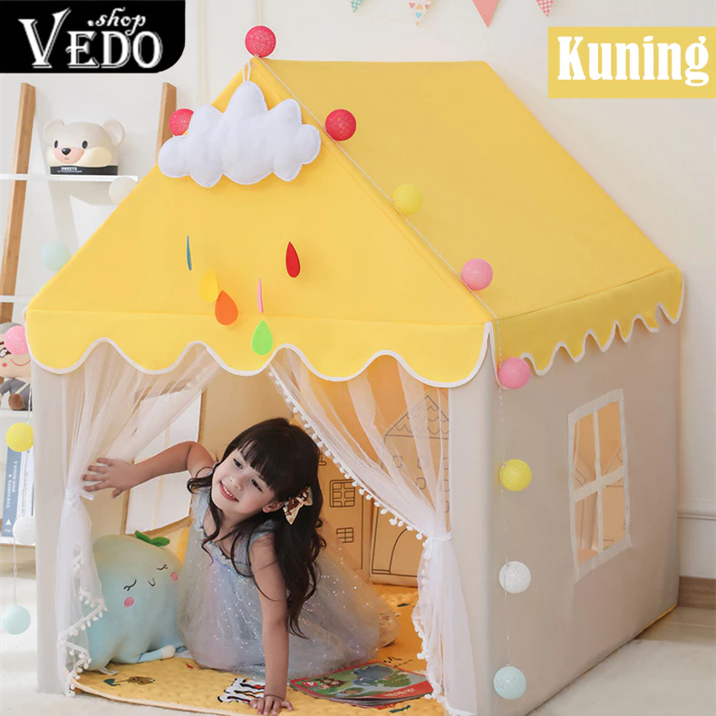 Tenda Anak-anak Tenda Ulang Tahun Rumah Kecil Kastil Putri Tenda  Lukis anak dalam ruangan