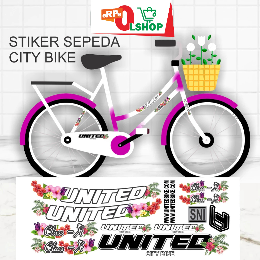 stiker sepeda Stiker Variasi Striping Sticker Tempel Logo Emblem Sepeda CTB United Jieyang