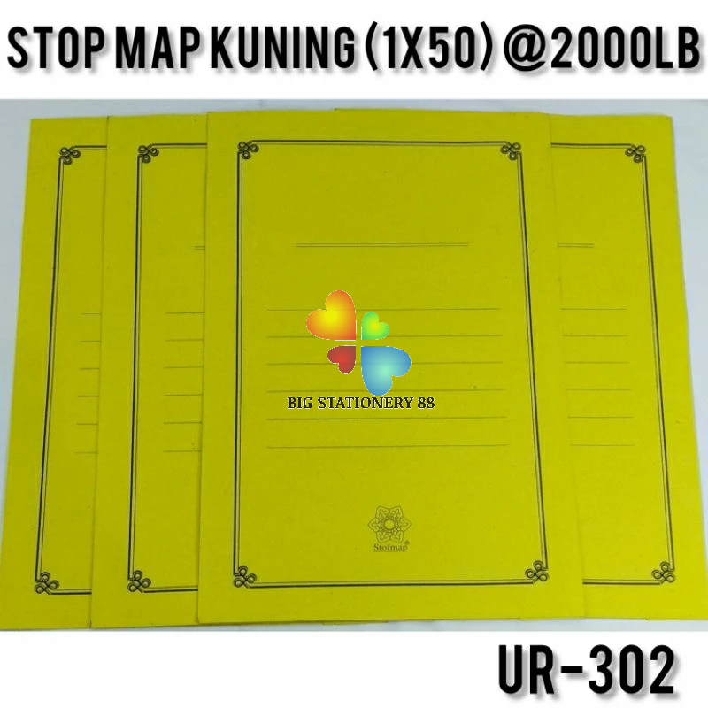 STOPMAP / STOFMAP / MAP KERTAS WARNA KUNING
