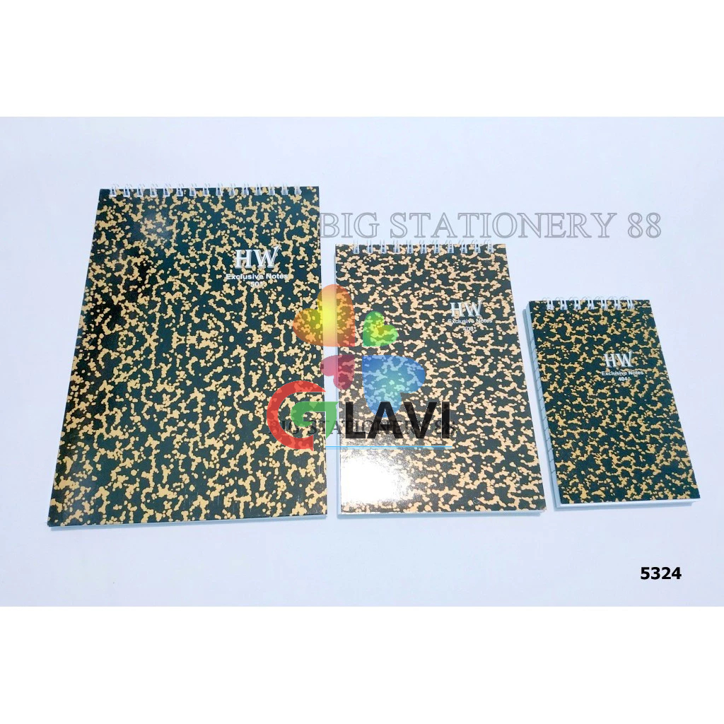 (12PCS) Buku Notes Spiral HW Kecil Sedang Besar/ Notebook / Catatan HW 404 Kecil 403 Sedang 501 Besa
