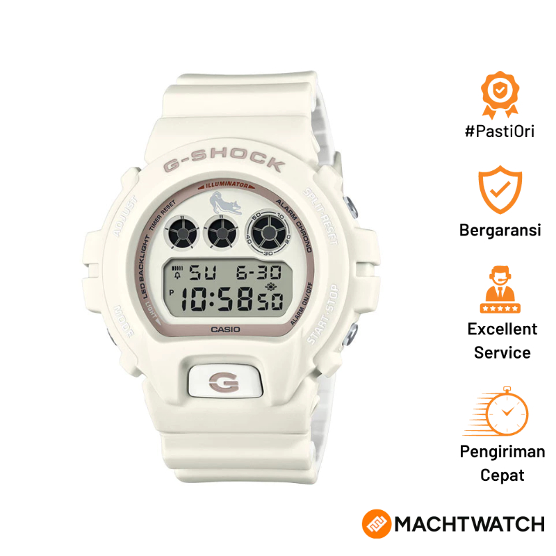[PESTA 2.2] Jam Tangan Pria Casio G-Shock DW-6900SHB-7JR DW6900SHB DW-6900SHB Shiba Inu White Digita