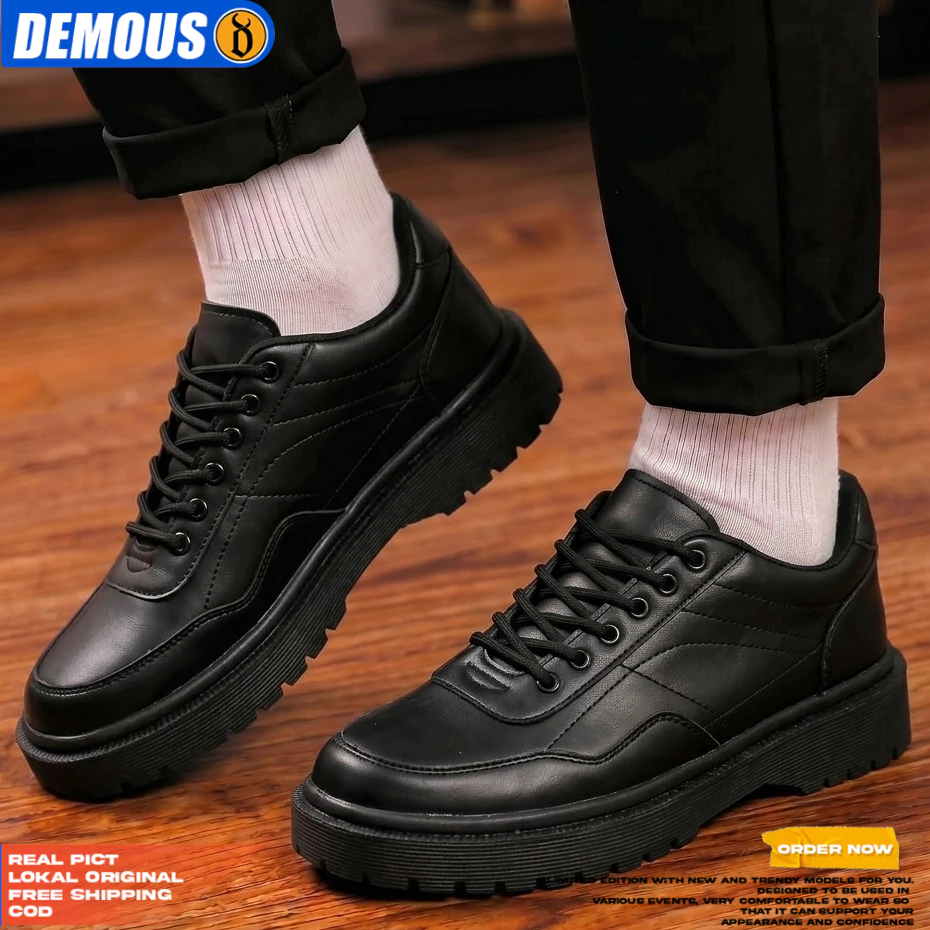 Sepatu Formal Pantofel Oxford Hitam Sole Tinggi 39-45