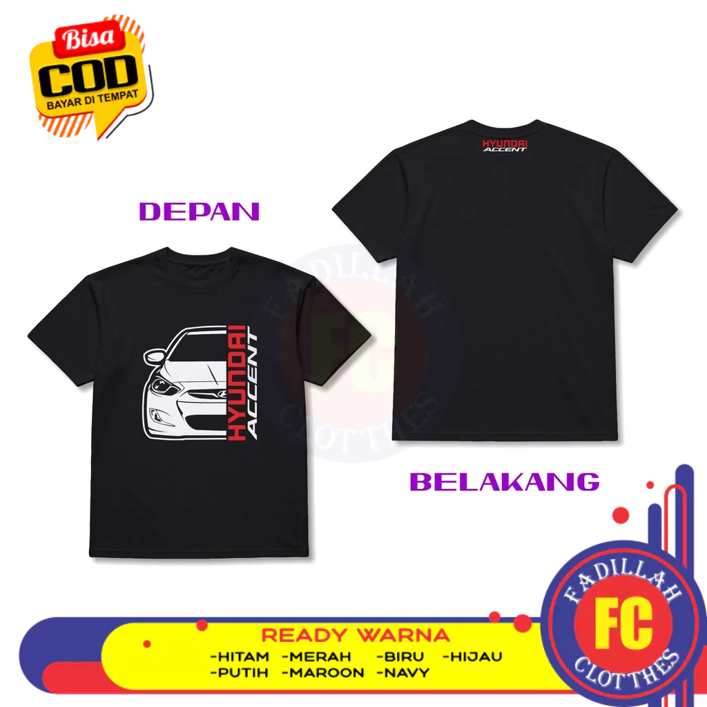 Baju Kaos Mobil Hyundai Accent DB Baju Otomotif