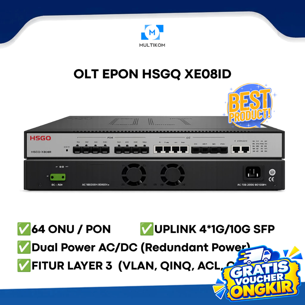 OLT EPON HSGQ XE08ID 8 PORT TANPA SFP