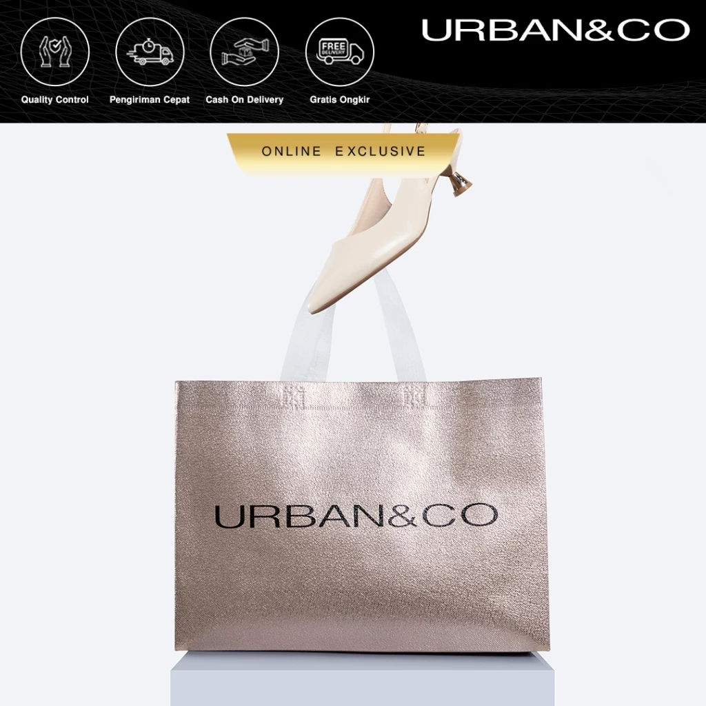URBAN&CO Shopping Bag - Champagne / Paper Bag / Tas Belanja Urban n Co
