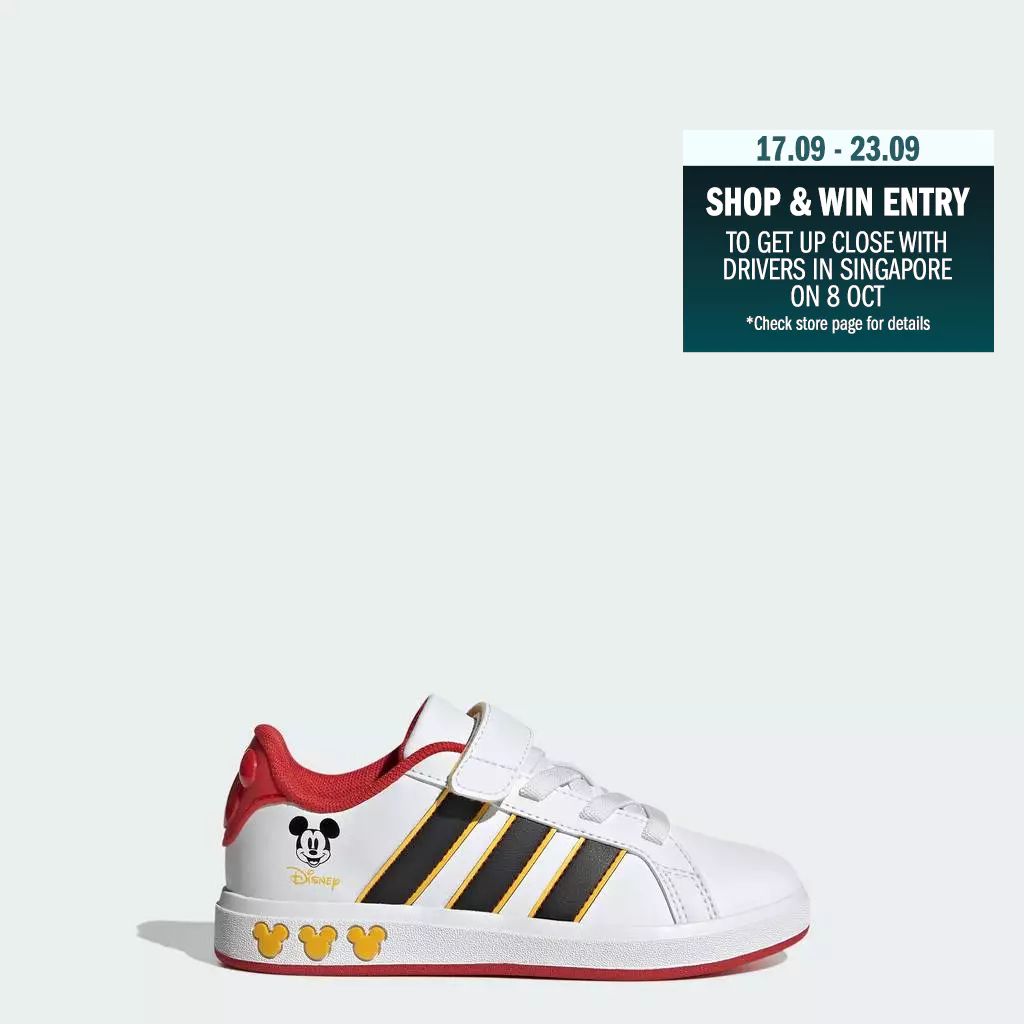 adidas Lifestyle adidas Disney Mickey Mouse Grand Court Shoes Kids Unisex White JQ8067