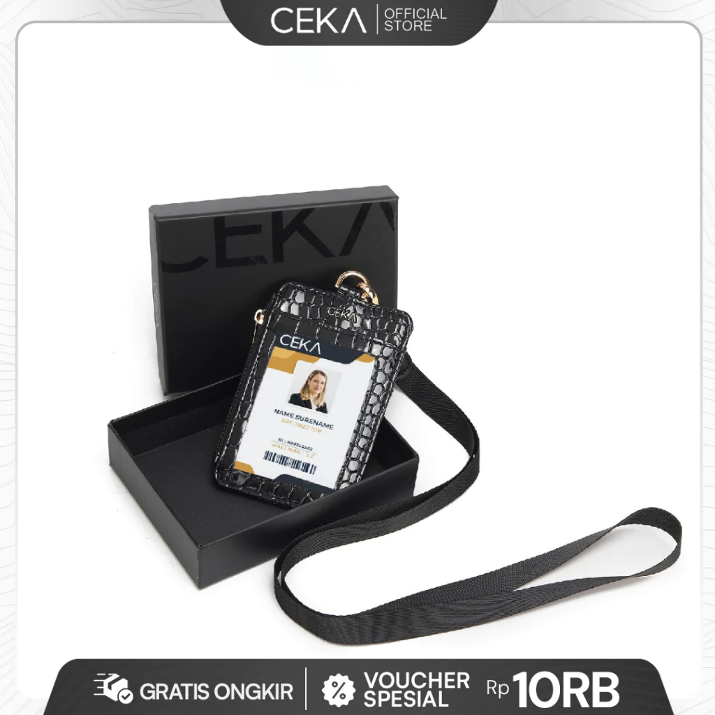 

CEKA Lanyard ID Card Holder Name Tag Kartu Tanda Pengenal - Binca Id Card Holder
