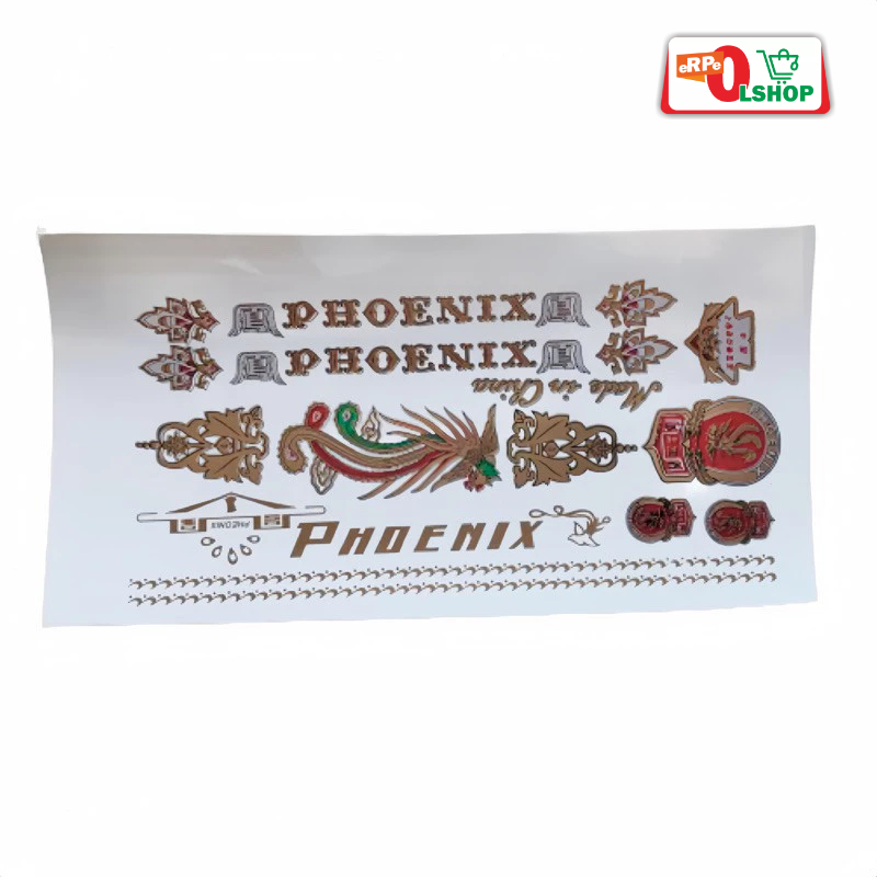 Stiker Sepeda Phoenix model jadul - replika asli desain tahun lawas