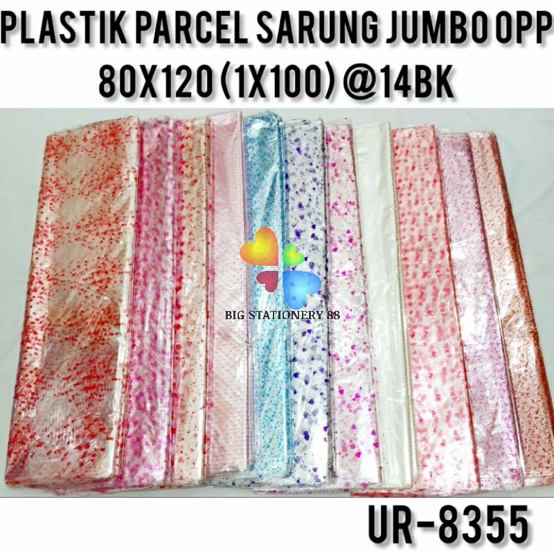

Plastik Parcel / Plastik Bungkus Kado / Plastik parcel/ Plastik transparan model sarung Ukuran 80X120