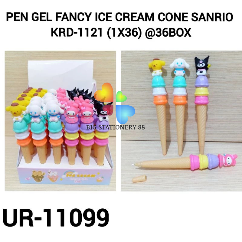 

PEN GEL FANCY LUCU MOTIF SANRIO BENTUK ICE CREAM CONE KRD-1121