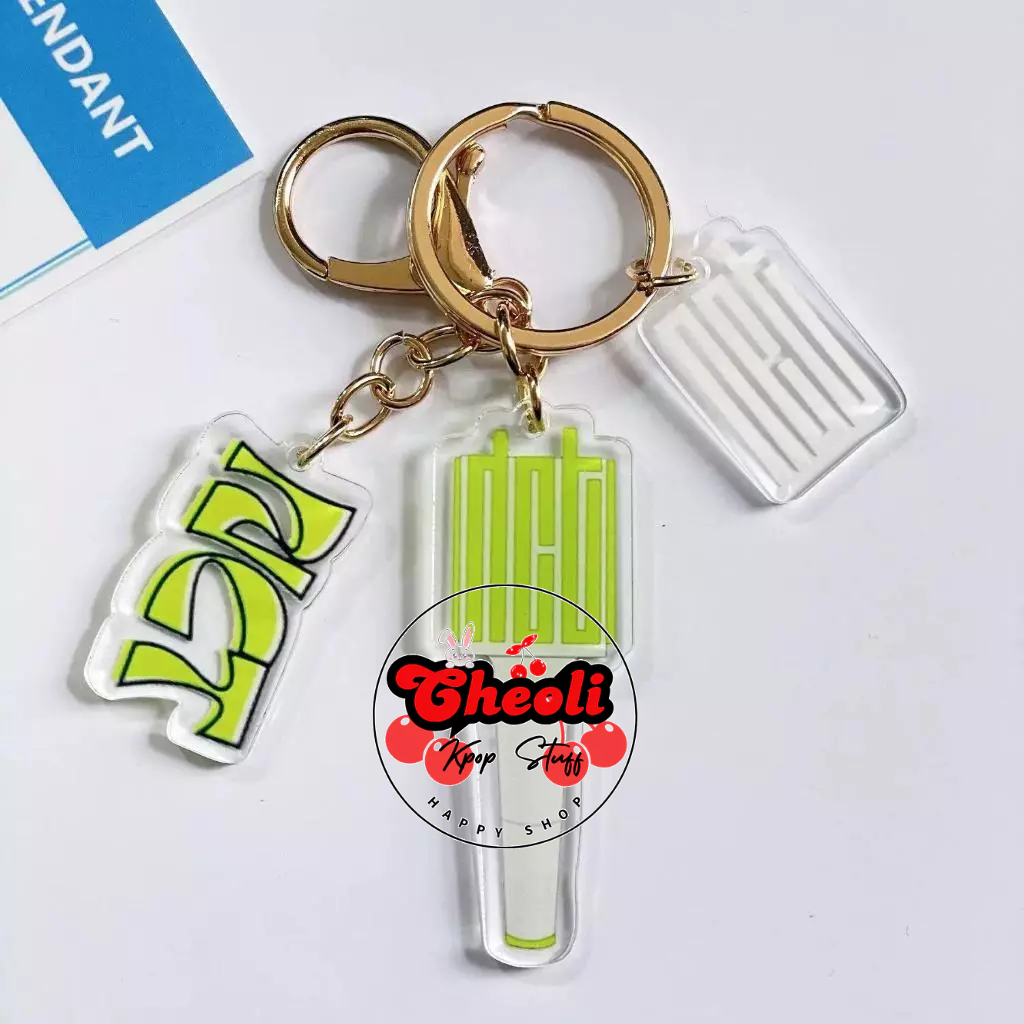 CHEOLI READY STOCK MINI LIGHTSTICK NCT DREAM U WISH WAYV 127 KEYRING | LS GANTUNGAN KUNCI