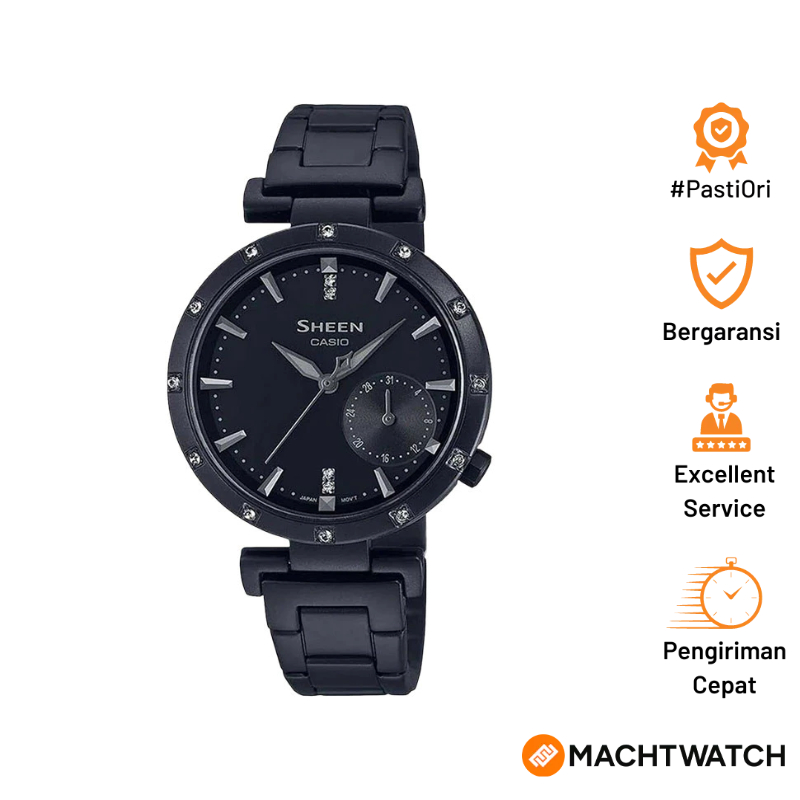 Casio Sheen SHE-4051BD-1AUDF Jam Tangan Wanita Chronograph
