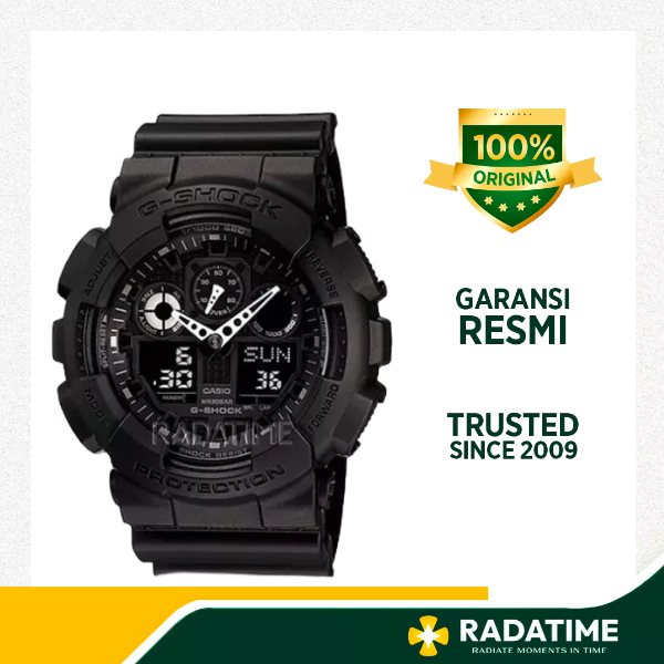 Jam Tangan Pria Casio G-Shock Standard Analog-Digital 100% Original Resin GA-100-1A1DR