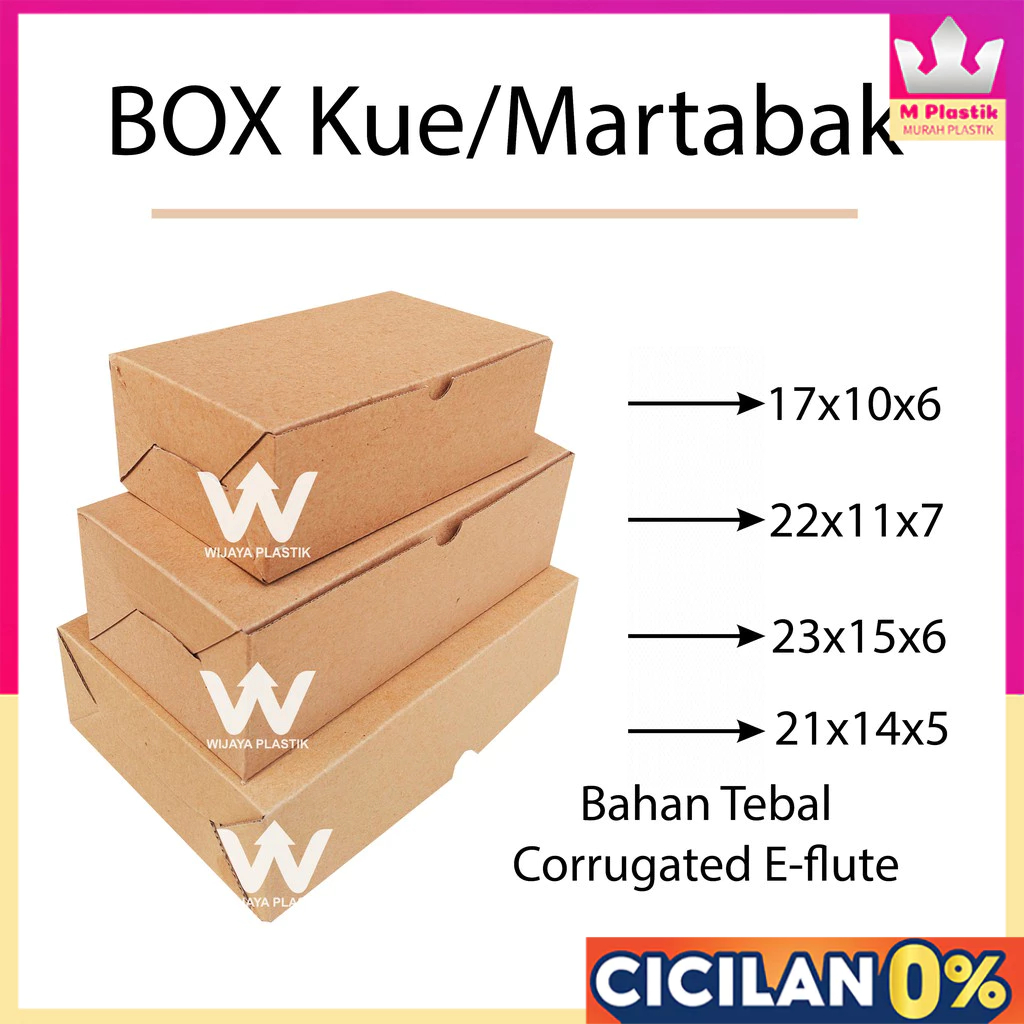 Box SERBAGUNA ( 17 21 22 23 ) @Pcs | E FLUTE uk kue roti brownies martabak souvenir dus kemasan kard