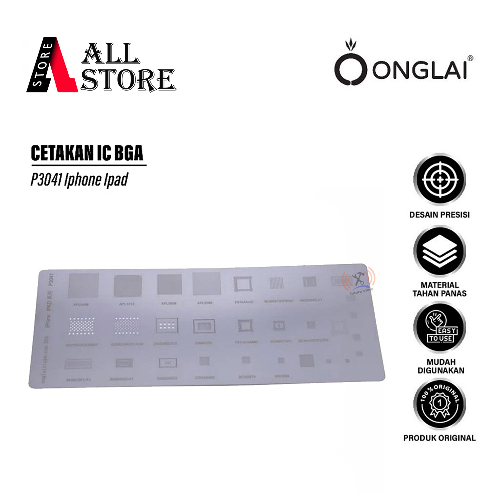 CETAKAN IC CPU ONGLAI FIXTOOL P3041 IPHONE IPAD SERIAL STEEL ORIGINAL - STENCIL IC CPU ONGLAI FIXTOO