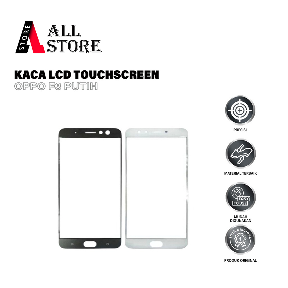 SPART'S KACA LCD/GLASS OPPO F3 PUTIH ORIGINAL