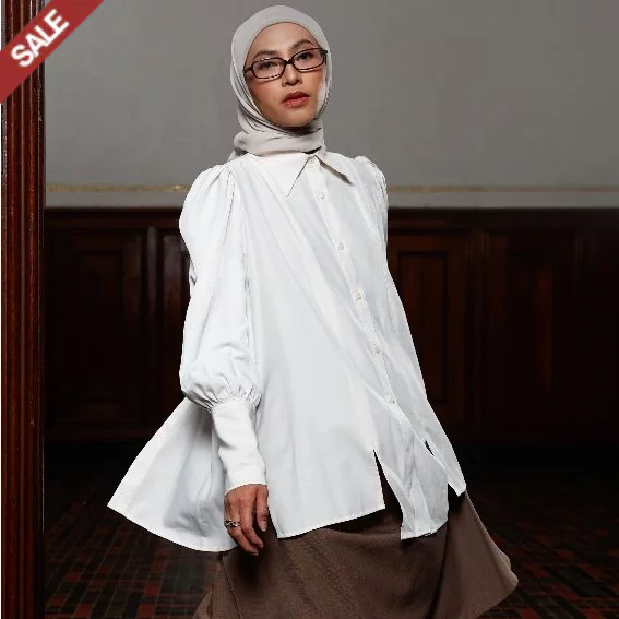 THENBLANK Feby Putri | Nara Shirt Atasan Kemeja Wanita