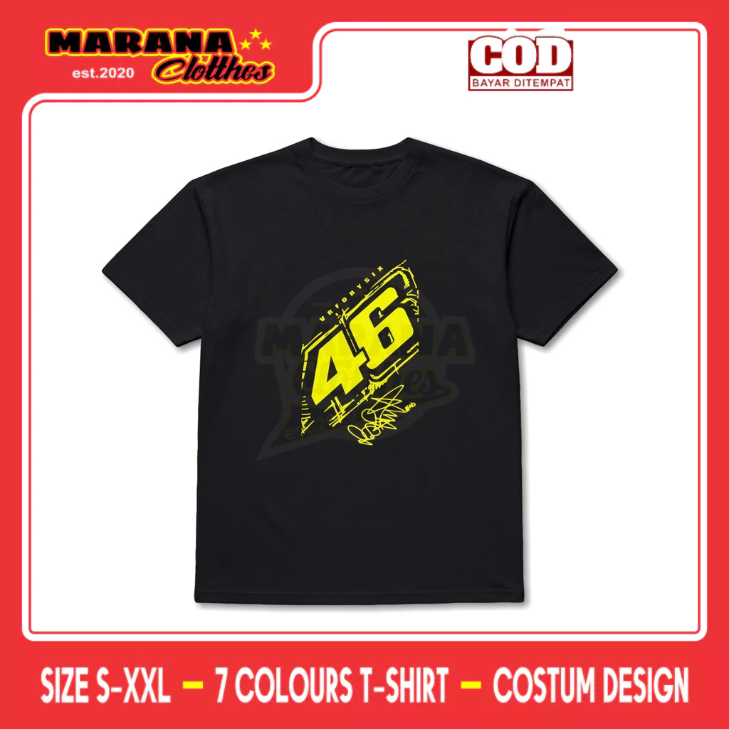 Kaos Racing VR46 VRFORYSIX Baju Otomotif