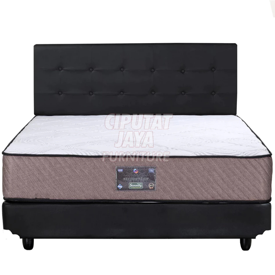 Kasur Spring bed Elite Serenity Superstar Set Divan Headboard Minimalis / Spring Bed Set