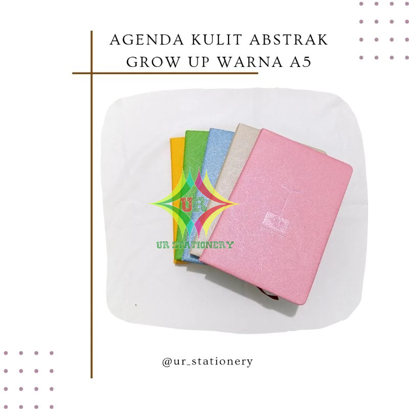 

AGENDA KULIT ABSTRAK GROW UP WARNA