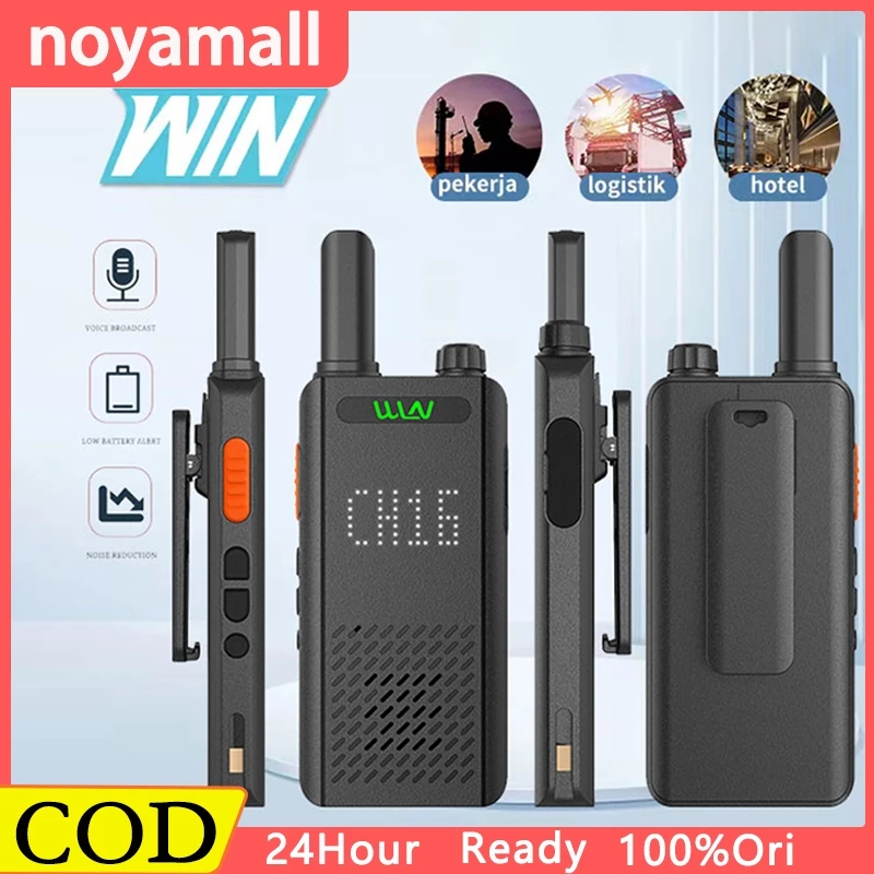 Ditalenibh - HT WLN KD-C170/KD-C160 2 Pcs Slim UHF 400-470MHz Waterproof Jarak 10KM