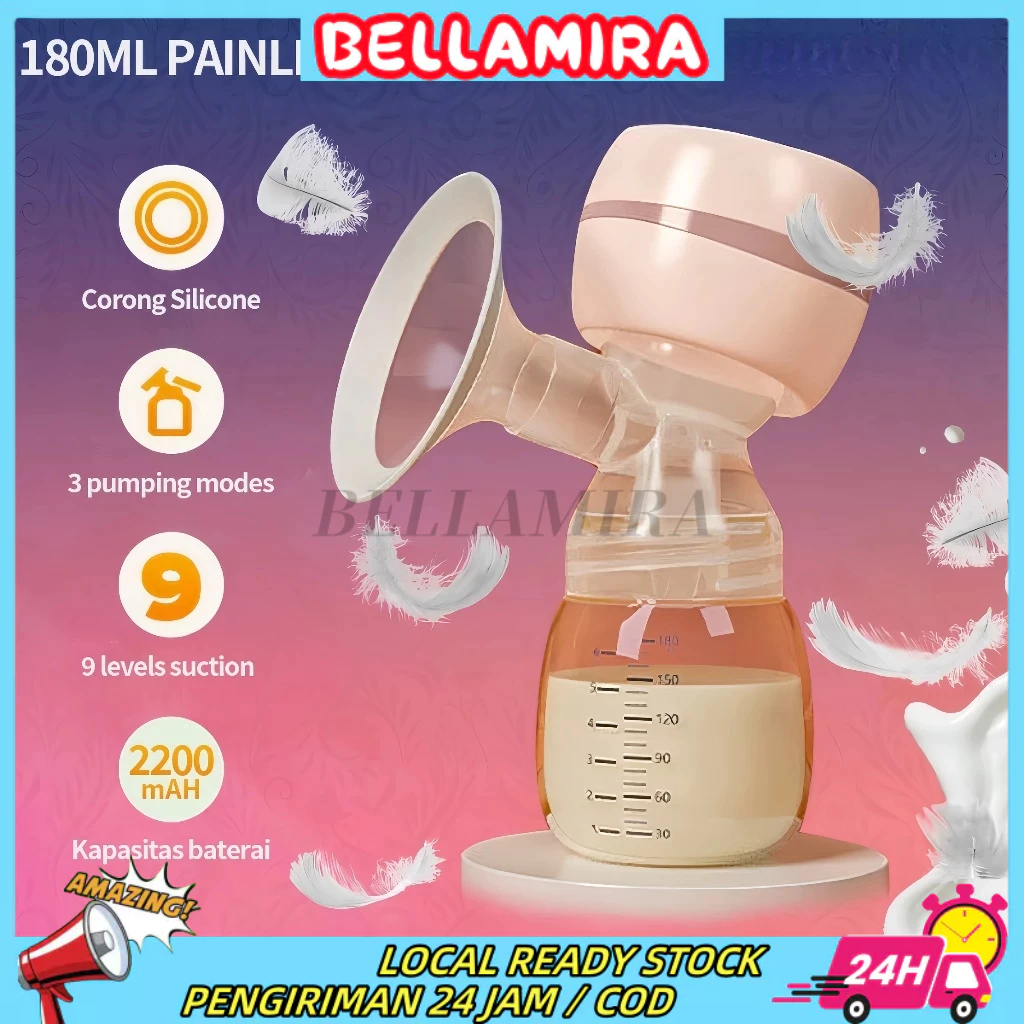 Pompa ASI Elektrik / Wireless Pompa Asi Electric 180ml Portable Pomping ASI Elektrik Bayi Aman Tanpa