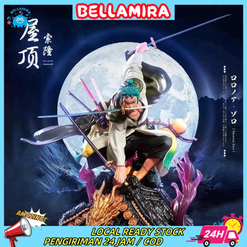 Pajangan Action figur Zoro Atap Sauron Original Anime One Piece Luffy Roronoa Zoro PVC Koleksi Premi
