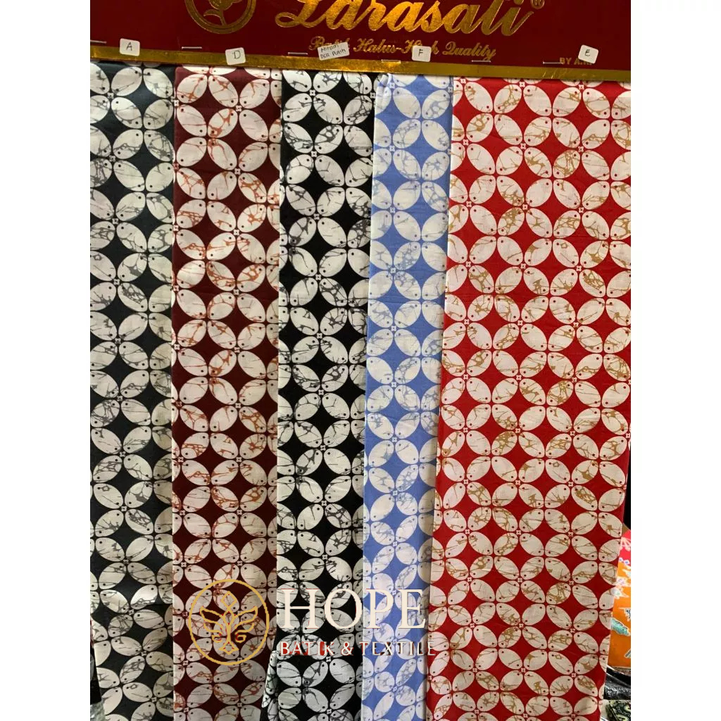 Kain Batik Bahan Katun Premium Motif Kawung Merk LARASATI Meteran/Grosir