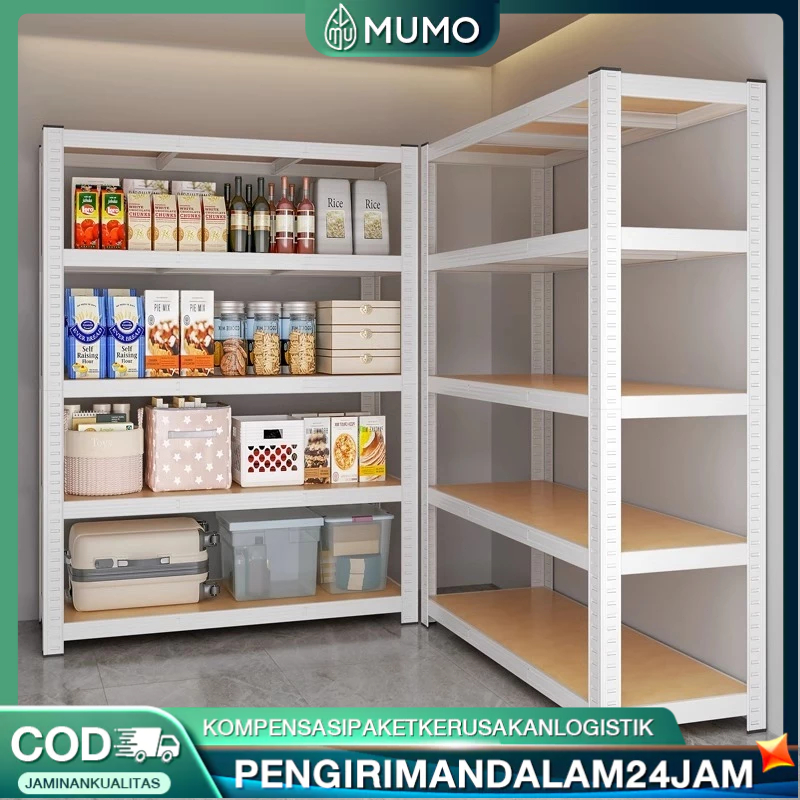 Rak Besi Susun 5 tingkat Rak besi siku Rak Dapur Serbaguna Rak gudang Serbaguna