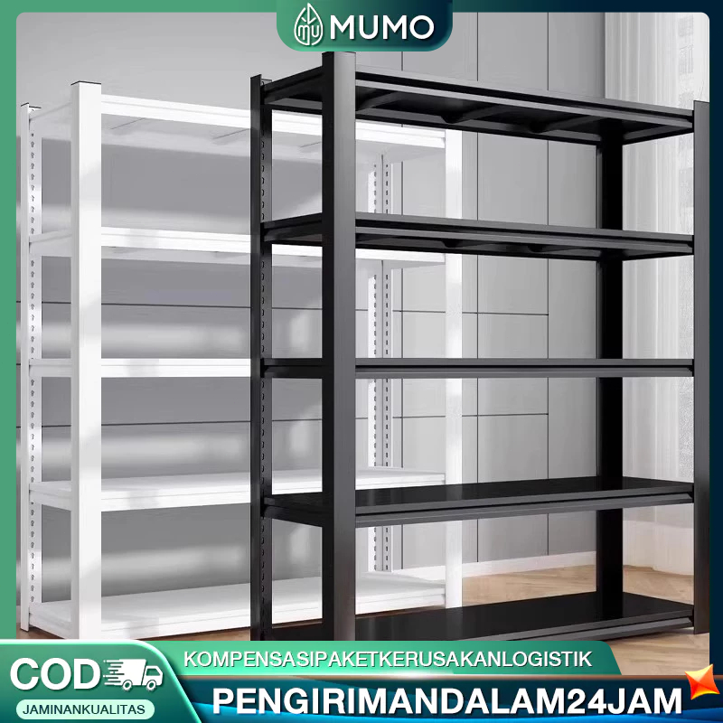 Rak Besi Siku 5 susun Rak gudang Serbaguna Rak Besi 120x40x180CM