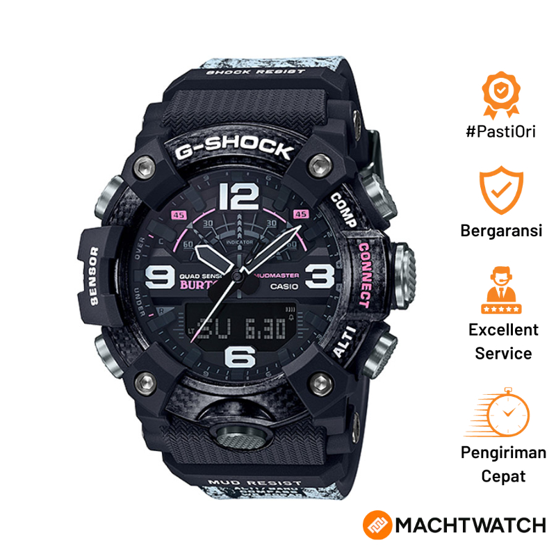 Jam Tangan Pria Casio G-Shock GG-B100BTN-1AJR Master Of G Mudmaster X Burton Digital Analog Dial Whi