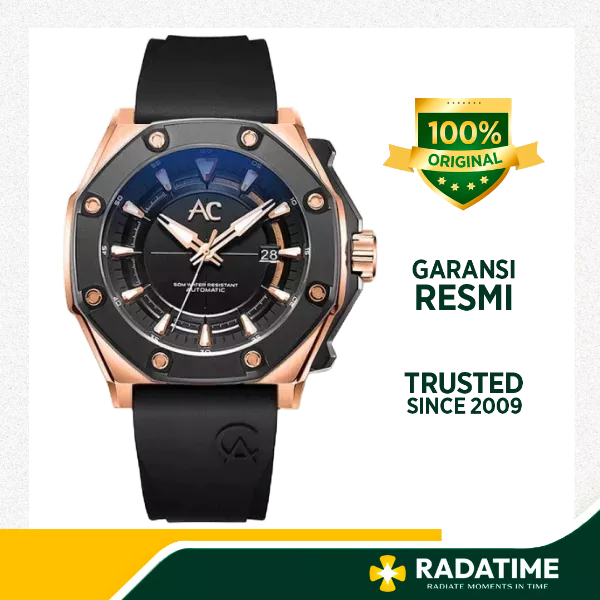 Jam Tangan Pria Alexandre Christie AC Collection 100% Original -Rose Gold 9601 MARBRBA