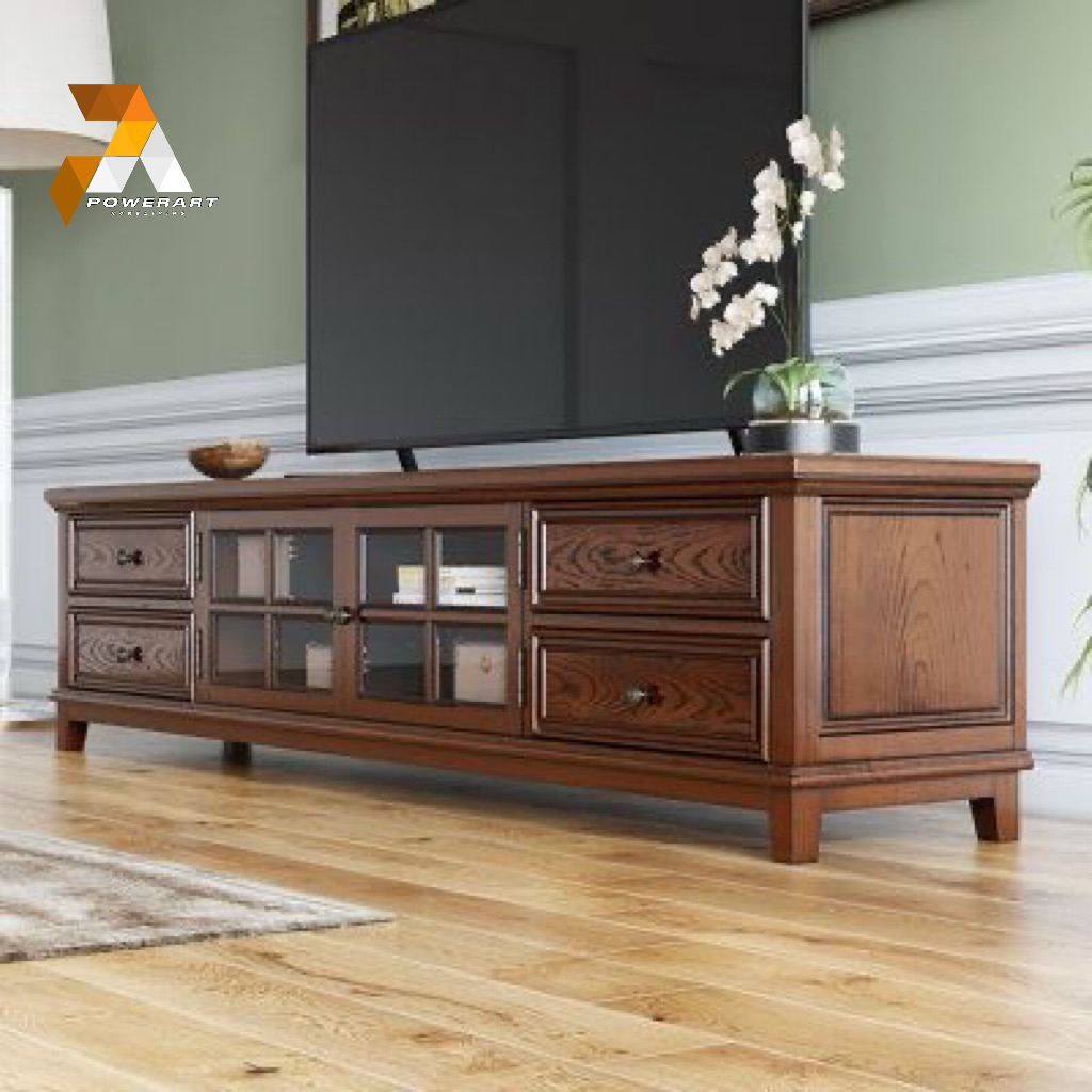 MEJA TV MODERN KLASIK KAYU JATI BUFFET JATI MINIMALIS CABINET TV JATI