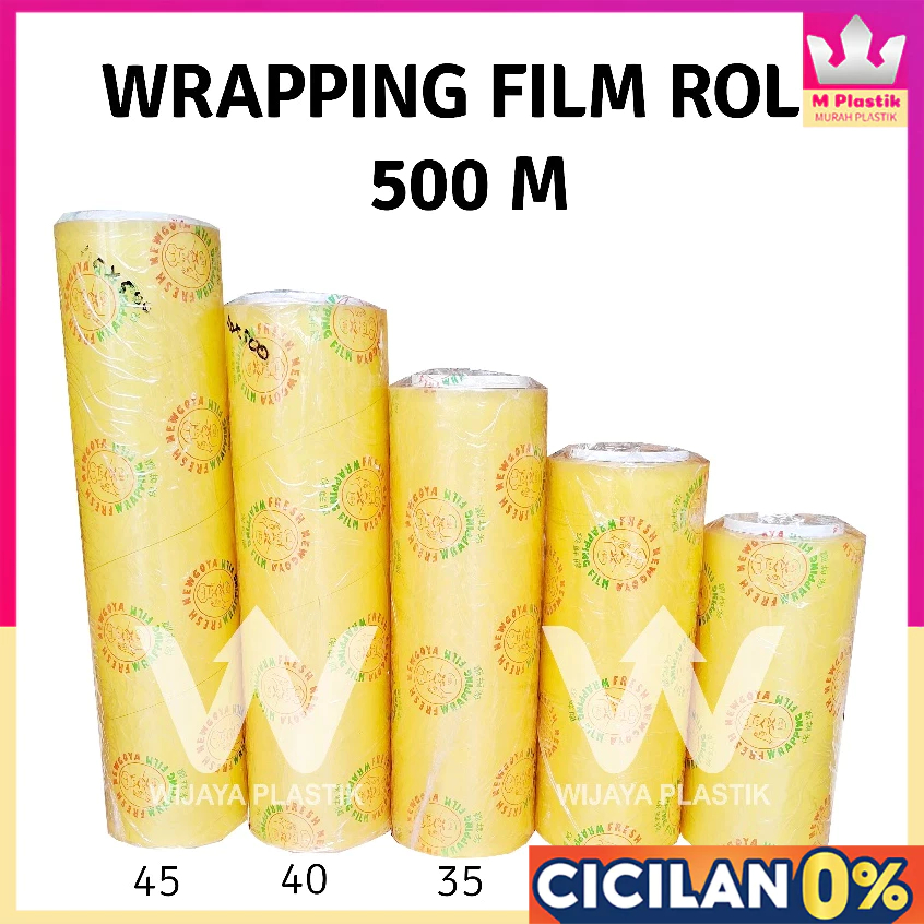 Wrapping Film Roll ( 25 30 35 40 45 50 60 x 500 Meter ) @Roll | wrap uk sedang besar jumbo food grad