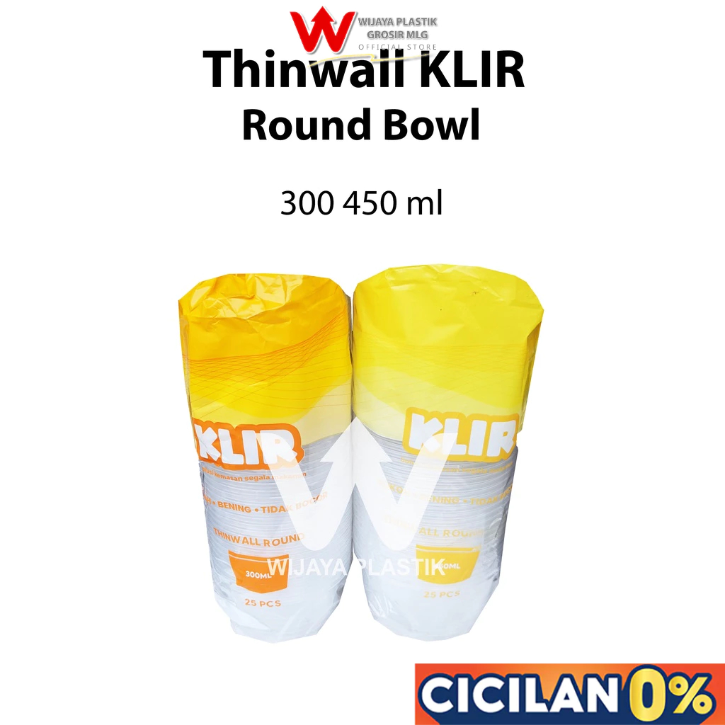 [PROMO] Aneka Thinwall ( 400 425 450 500 ml ) ROUND / BOWL [Klir/Lux/Hiba/Victory] --- 25 pcs @Pack 