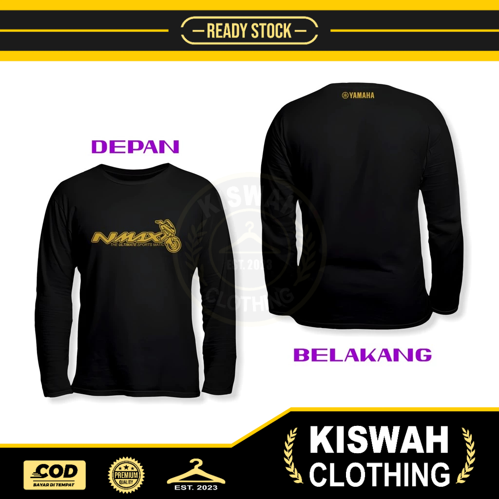 Kaos Tshirt Motor NMAX Ultimate Siluet DB Lengan Panjang Baju Otomotif