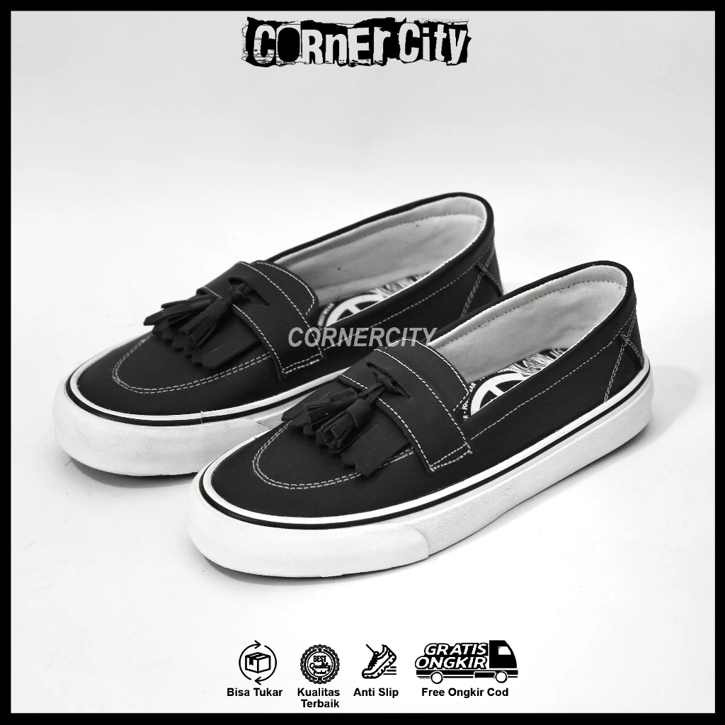 Tobago - Sepatu Loafers Kasual Pria Kulit Asli