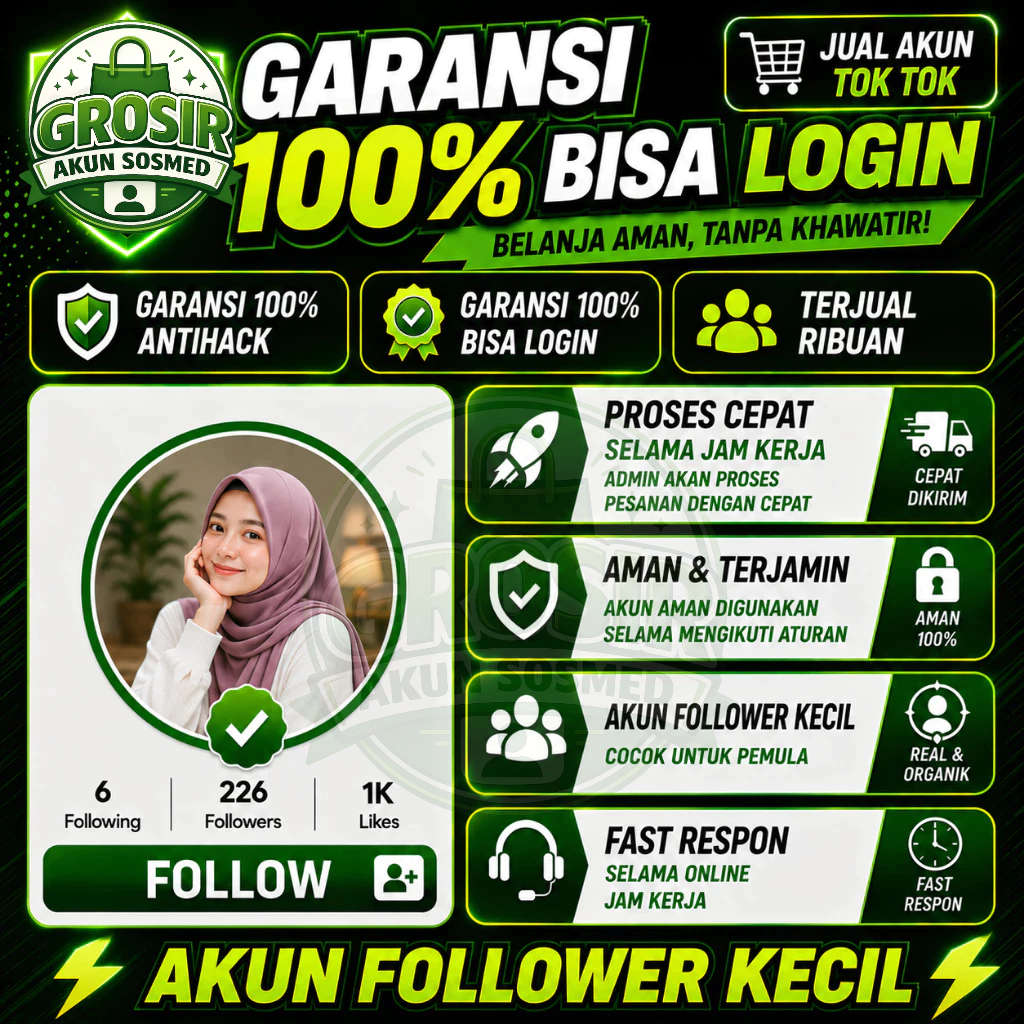 AKUN TIK TOK TT TOKTIK FRESH FOLLOWER KECIL