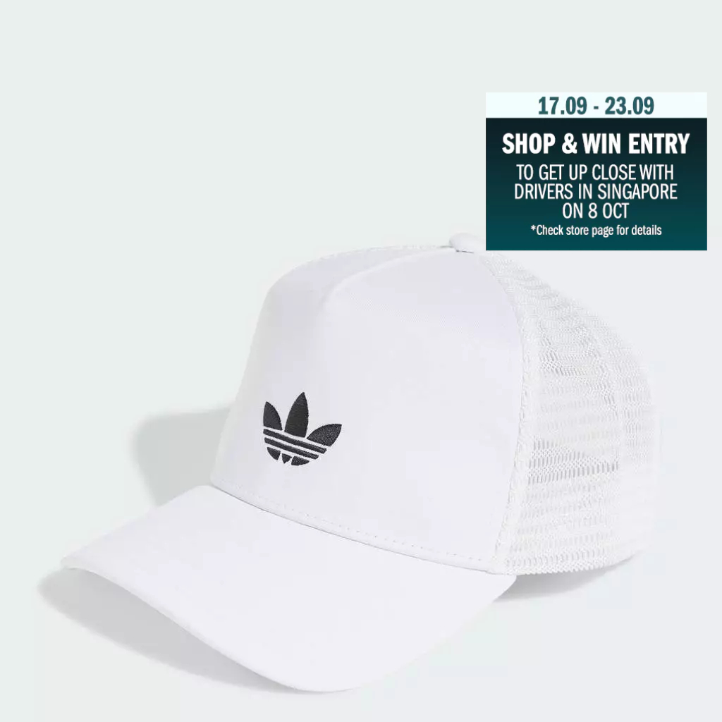 adidas Lifestyle Adicolor Classic Curved Foam Trucker Cap Unisex White JC6039