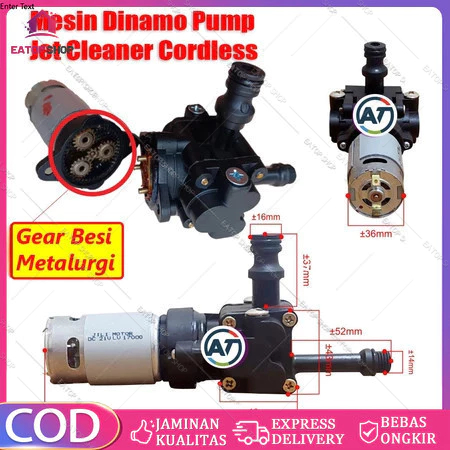 Dinamo Mesin Pump Jet Cleaner Cordless Pompa Semprot Semprotan Air Portable Baterai Penyerapan Air M