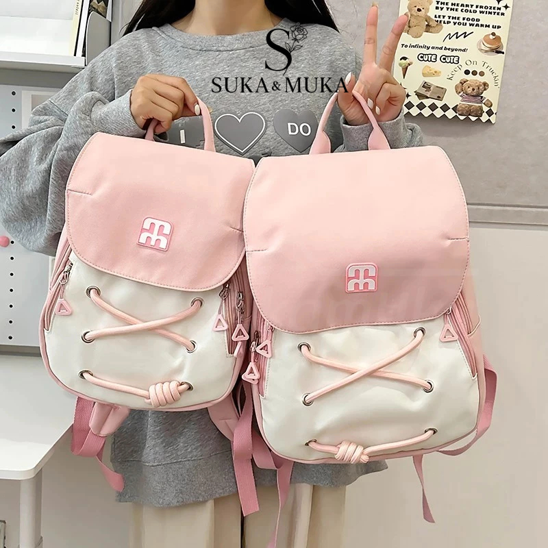 Tas Ransel Mini Girl Backpack Wanita Lucu Korea Style, Desain Unik dan Imut, Tas Sekolah Kecil