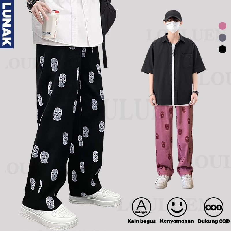 celana panjang pria celana baggy pria celana pria korean style hip hop celana skena pria corduroy