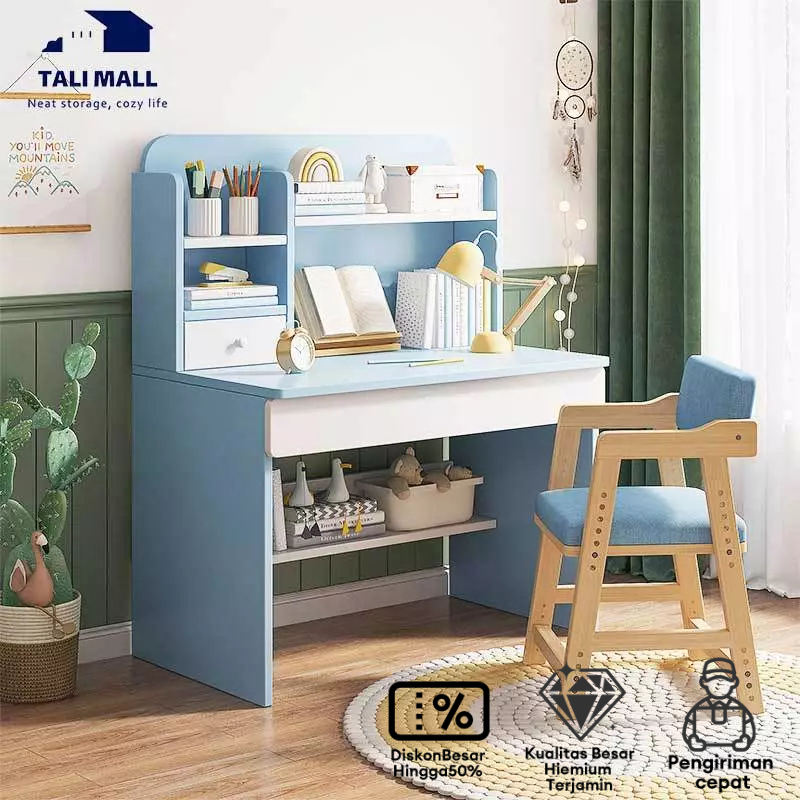 Meja Belajar Anak Meja kursi anak Set Meja Meja Tulis Anak Set Meja Belajar Meja Kayu 120x60