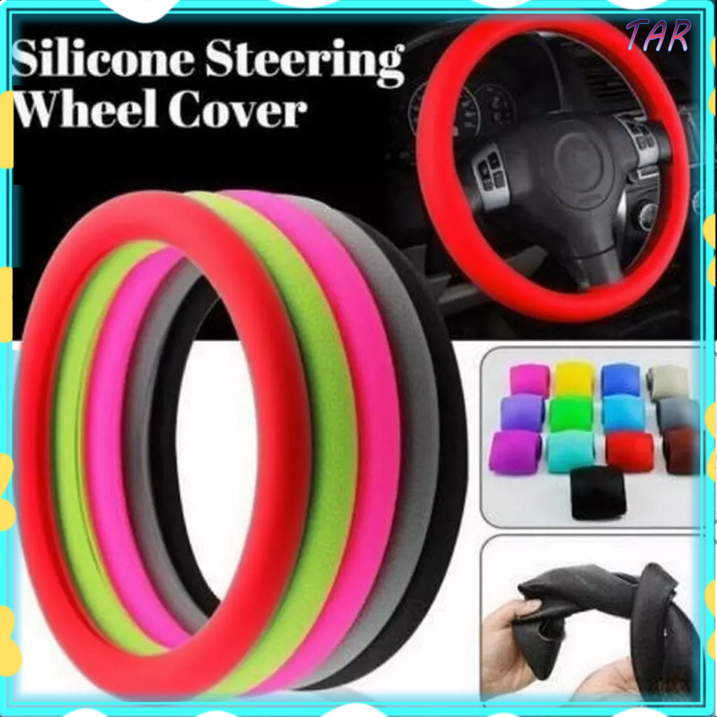 [COD] 2PCS Sarung Stir Mobil Silikon Cover Stir Steer Mobil Bahan silicon Silikon import Cover Stir 